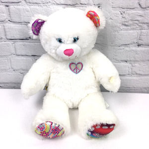 Build A Bear Twinkle Toes White Light Up 2012 16" Plush Stuffed Animal